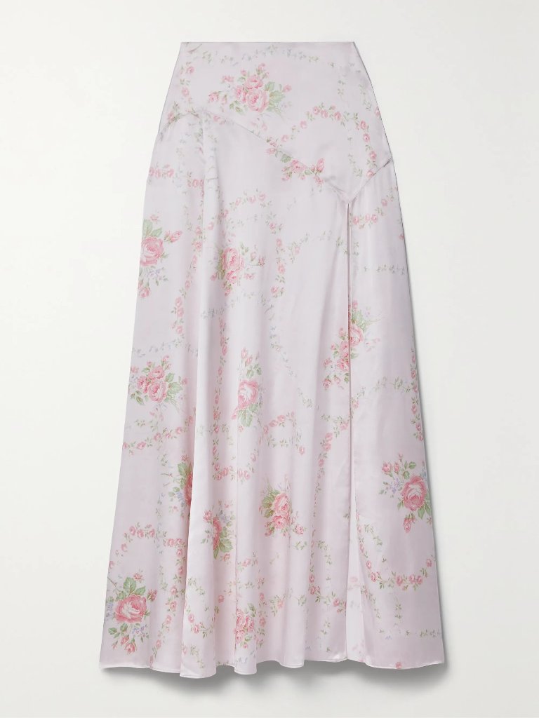 Loveshackfancy Ziggy Silk Skirt